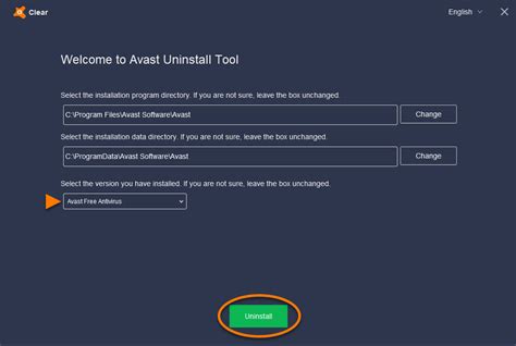 avast antivirus uninstall tool.